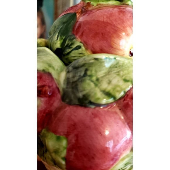 Vintage World Bazar Apple‎ Basketweave Teapot - Picture 4 of 8